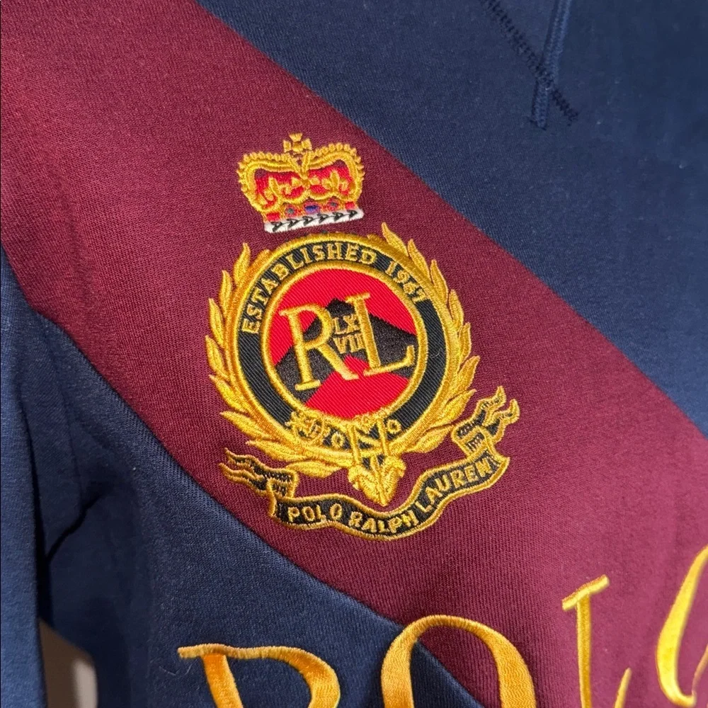 Polo Ralph Lauren Big Pony Embroidered Crew Neck Sweatshirt SZ S - Picture 2 of 9